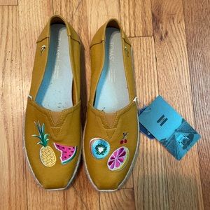 Tom’s Ortholite slip on shoe with fruit embroidery